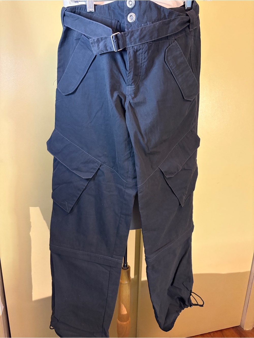 Periscope Black Utility Parachute Pants